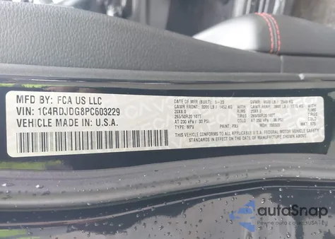 2023 Dodge Durango Gt Plus Awd from USA, damaged, VIN 1C4RDJDG8PC603229